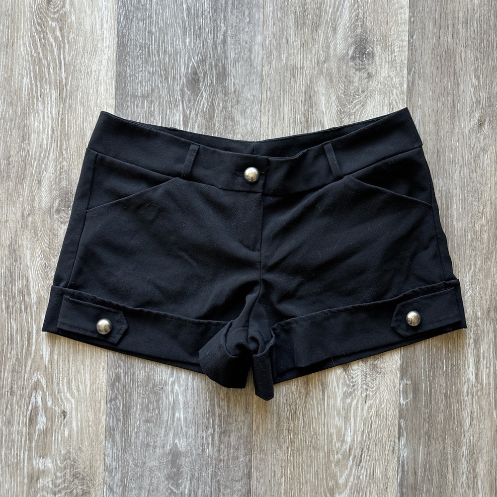 Y2K Charlotte Russe Corpcore Office Siren Button Cuffed Trouser Shorts Size 5